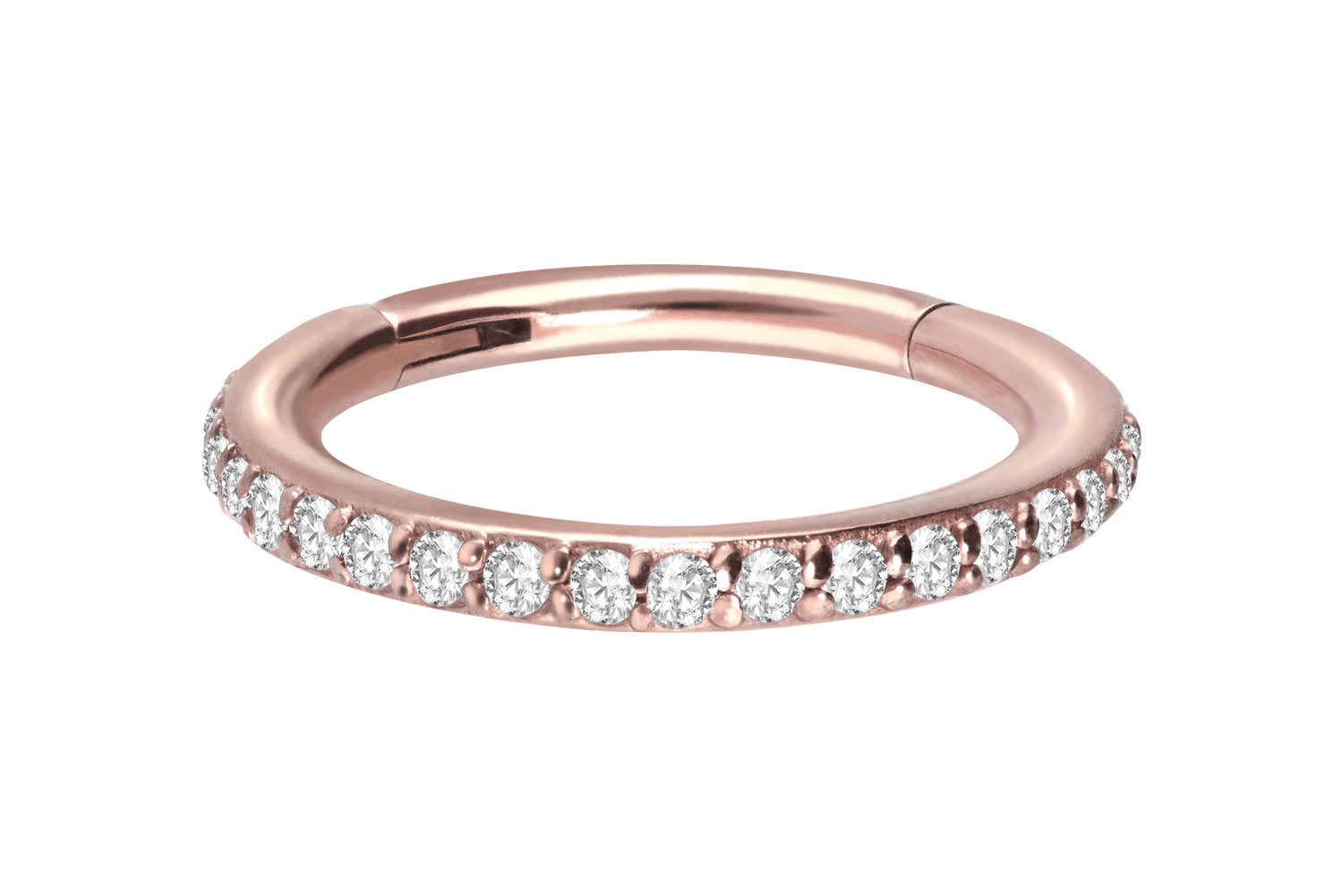 Chirurgenstahl Segmentring Clicker Piercing EINGEFASSTE KRISTALLE